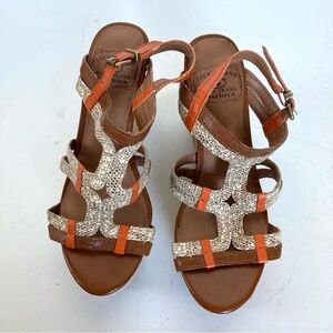 Lucky Brand Women's Brown and Orange Sandals size 5.5 or 6